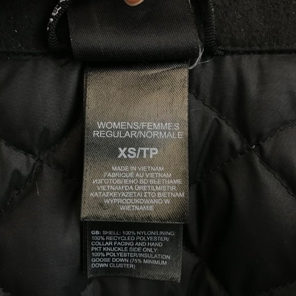 THE NORTH FACE BLACK 550 DOWN QUILTED PUFFER JACKET SIZE XS - Picture 4 of 7